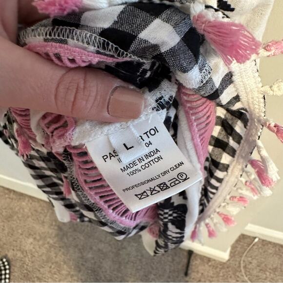 Dodo Bar Or White Pink Black Tassel Embroidered Mini Dress M/L - Picture 7 of 14